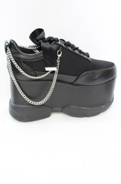 画像6: DearMyLove / 2連パールスニーカーパンプス【チェーン付属タイプ】 23.5ｃｍ クロ O-25-11-11-1015-EL-SH-OW-OS