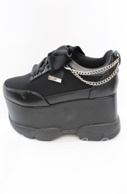 画像7: DearMyLove / 2連パールスニーカーパンプス【チェーン付属タイプ】 23.5ｃｍ クロ O-25-11-11-1015-EL-SH-OW-OS