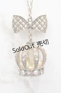 axes femme kawaii / ロイヤルクラウンネックレス  アンティークゴールド O-25-11-11-1017-AX-AC-OW-ZT