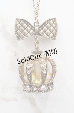 画像1: axes femme kawaii / ロイヤルクラウンネックレス  アンティークゴールド O-25-11-11-1017-AX-AC-OW-ZT
