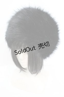 画像1: Hoshibako Works / ティターニア ファー帽子  クロ O-25-11-11-1026-LO-AC-IG-OS