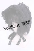 Coenobita / 薔薇レースハーフボンネット  クロ O-25-11-11-1031-LO-AC-OW-OS