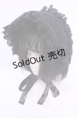Coenobita / 薔薇レースハーフボンネット  クロ O-25-11-11-1031-LO-AC-OW-OS