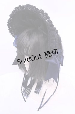 画像1: ALICE and the PIRATES / 薔薇の誓い〜愛と裏切りの輪舞曲〜ボンネット  ブルー×クロ O-25-11-11-1032-PA-AC-IG-OS