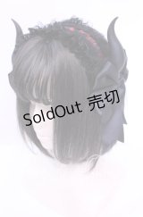 Estrellas / デビルホーンヘッドドレス  ブラック×レッド O-25-11-11-1033-EL-AC-OW-OS