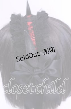 画像2: Estrellas / デビルホーンヘッドドレス  ブラック×レッド O-25-11-11-1033-EL-AC-OW-OS