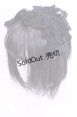 画像1: ATELIER PIERROT / Gothic LatticeS HeadDress(Clip Version)  ブラック O-25-11-11-1034-EL-AC-OW-OS