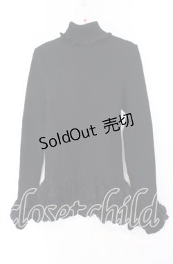 画像1: PINK HOUSE / フラワーモチーフモヘアニット  クロ O-25-11-11-061-LO-TO-IG-OS