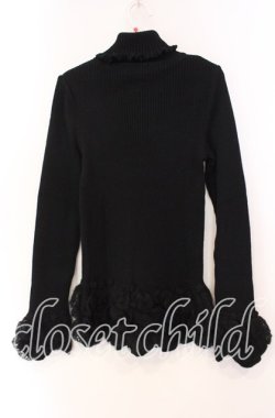 画像3: PINK HOUSE / フラワーモチーフモヘアニット  クロ O-25-11-11-061-LO-TO-IG-OS