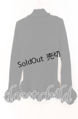 画像3: PINK HOUSE / フラワーモチーフモヘアニット  クロ O-25-11-11-061-LO-TO-IG-OS