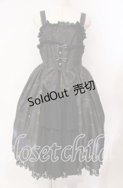 画像1: ALICE and the PIRATES / 薔薇の誓い〜愛と裏切りの輪舞曲〜柄ジャンパースカートI  ブルー×クロ O-25-11-11-005-PA-OP-IG-OS