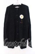 KETTY / マーガレットモチーフカーディガン  クロ O-25-11-11-064-EL-TO-IG-OS