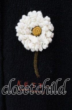 画像2: KETTY / マーガレットモチーフカーディガン  クロ O-25-11-11-064-EL-TO-IG-OS