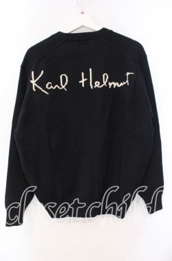 画像2: Karl Helmut / ロゴニットカーディガン  クロ O-25-11-11-065-EL-TO-IG-OS