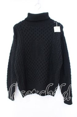 画像1: Karl Helmut / Kロゴ編みニット  クロ O-25-11-11-070-EL-TO-IG-OS