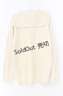 画像3: KETTY / ロゴ刺繍ニットセーラー  生成り O-25-11-11-071-EL-TO-IG-ZI