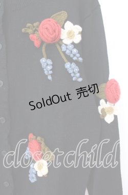 画像2: KETTY / ローズモチーフニット  クロ O-25-11-11-072-EL-TO-IG-OS