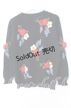 画像3: KETTY / ローズモチーフニット  クロ O-25-11-11-072-EL-TO-IG-OS