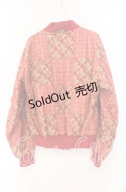 画像4: Karl Helmut / パッチワーク中綿ブルゾン  アカ O-25-11-11-073-EL-JA-IG-OS