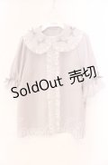 axes femme kawaii / プチリボン半袖ブラウス  グレー O-25-11-11-079-AX-BL-IG-OS