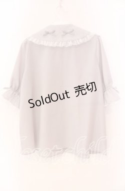 画像3: axes femme kawaii / プチリボン半袖ブラウス  グレー O-25-11-11-079-AX-BL-IG-OS