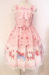 Angelic Pretty / Be My Valentineジャンパースカート  ピンク O-25-11-11-006-AP-OP-IG-OS