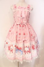画像1: Angelic Pretty / Be My Valentineジャンパースカート  ピンク O-25-11-11-006-AP-OP-IG-OS (1)