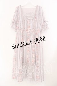 axes femme / カントリーローズワンピース  ピンク O-25-11-11-081-AX-OP-IG-ZT1113X