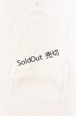 画像3: axes femme / サイドリボンフリルベスト  シロ O-25-11-11-083-AX-TO-IG-OS