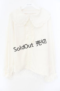 画像1: m petit by misako / AM マルエリフリルブラウス 3Ｌ 生成り O-25-11-11-085-LO-BL-IG-OS