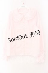axes femme kawaii / トーションレース丸襟ブラウス Ｍ ピンク O-25-11-11-086-AX-BL-IG-OS