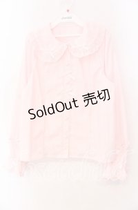 axes femme kawaii / トーションレース丸襟ブラウス Ｍ ピンク O-25-11-11-086-AX-BL-IG-OS