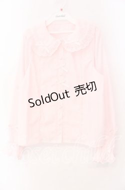 画像1: axes femme kawaii / トーションレース丸襟ブラウス Ｍ ピンク O-25-11-11-086-AX-BL-IG-OS
