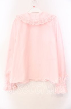 画像4: axes femme kawaii / トーションレース丸襟ブラウス Ｍ ピンク O-25-11-11-086-AX-BL-IG-OS