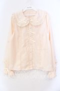 axes femme kawaii / トーションレース丸襟ブラウス Ｍ 生成り O-25-11-11-087-AX-BL-IG-OS