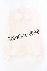 axes femme kawaii / トーションレース丸襟ブラウス Ｍ 生成り O-25-11-11-087-AX-BL-IG-OS