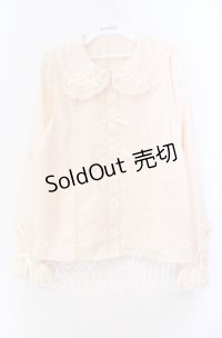 axes femme kawaii / トーションレース丸襟ブラウス Ｍ 生成り O-25-11-11-087-AX-BL-IG-OS