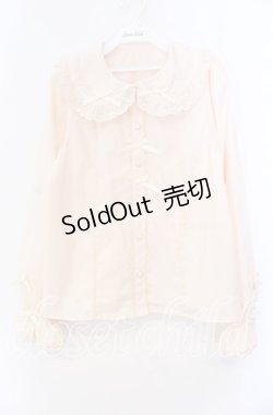 画像1: axes femme kawaii / トーションレース丸襟ブラウス Ｍ 生成り O-25-11-11-087-AX-BL-IG-OS