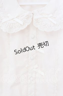 画像2: axes femme kawaii / トーションレース丸襟ブラウス Ｍ 生成り O-25-11-11-087-AX-BL-IG-OS