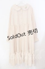 FLC / 星名桜子/ギンガムチェックワンピース 4L イエロー×シロ O-25-11-11-088-LO-OP-IG-OS