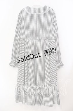 画像3: FLC / 星名桜子/ギンガムチェックワンピース 3L シロ×クロ O-25-11-11-089-LO-OP-IG-ZT1117M