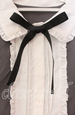 画像2: Cherirulu Chocola / MYリボンマルエリブラウス LL グレー×シロ O-25-11-11-090-LO-BL-IG-OS