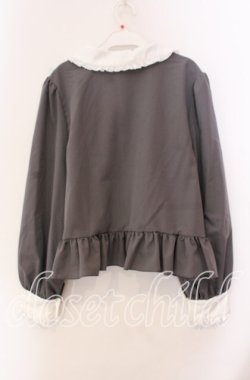 画像3: Cherirulu Chocola / MYリボンマルエリブラウス LL グレー×シロ O-25-11-11-090-LO-BL-IG-OS