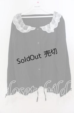 画像1: FLC / ホルターネックブラウス 4L クロ×シロ O-25-11-11-2001-LO-BL-IG-ZT1117M