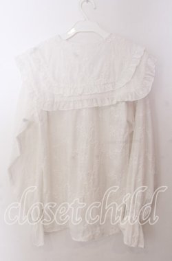 画像3: merry jenny / Wフリルオーバーブラウス  シロ O-25-11-11-2032-LO-BL-IG-OS