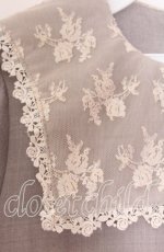 画像2: 【SALE】m petit by misako / レースセーラー襟ワンピース Ｓ グレー O-25-11-11-2034-LO-OP-IG-ZT239 (2)