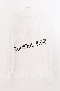 画像1: merry jenny / flowerレースシアーボレロ  シロ O-25-11-11-2035-LO-TO-IG-OS