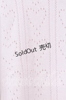 画像2: m petit by misako / AM*ハート透かしニットカーディガン Ｍ ピンク O-25-11-11-2036-LO-TO-IG-OS