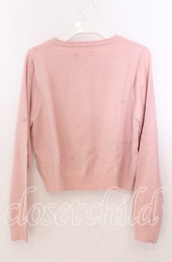 画像4: m petit by misako / AM*ハート透かしニットカーディガン Ｍ ピンク O-25-11-11-2036-LO-TO-IG-OS