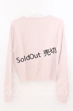 画像4: m petit by misako / AM*ハート透かしニットカーディガン Ｍ ピンク O-25-11-11-2036-LO-TO-IG-OS